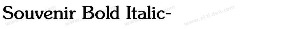 Souvenir Bold Italic字体转换